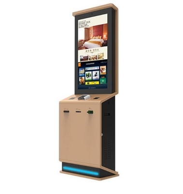 Thiết kế tùy chỉnh Kiosk màn hình cảm ứng tiền sảnh với máy quét vân tay và hộ chiếu