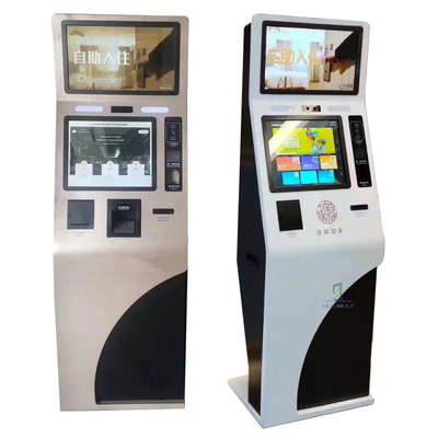 Hệ thống kiosk tự check in 19 inch chống ẩm với máy rút thẻ khách sạn